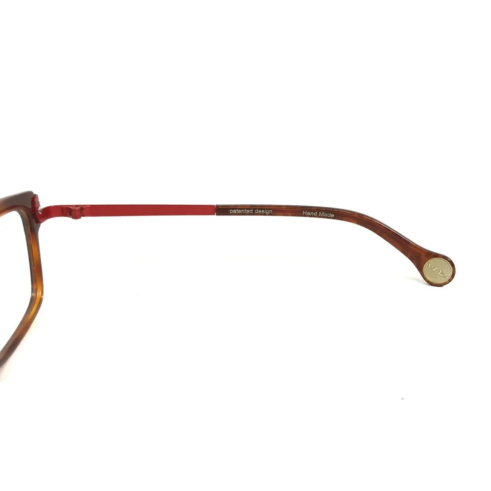 BOZ Eyeglasses Frames WOODY 9530 Brown Panther Red Matte Striped 53-15.5-135